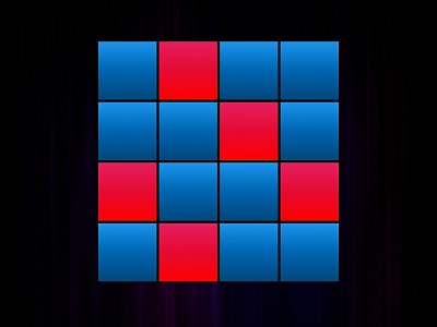 Two colored 4X4 grid