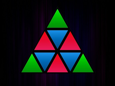 Three colored Triangle