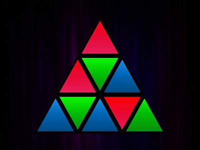 Three colored Triangle