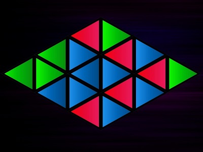 Three colored Rhombus